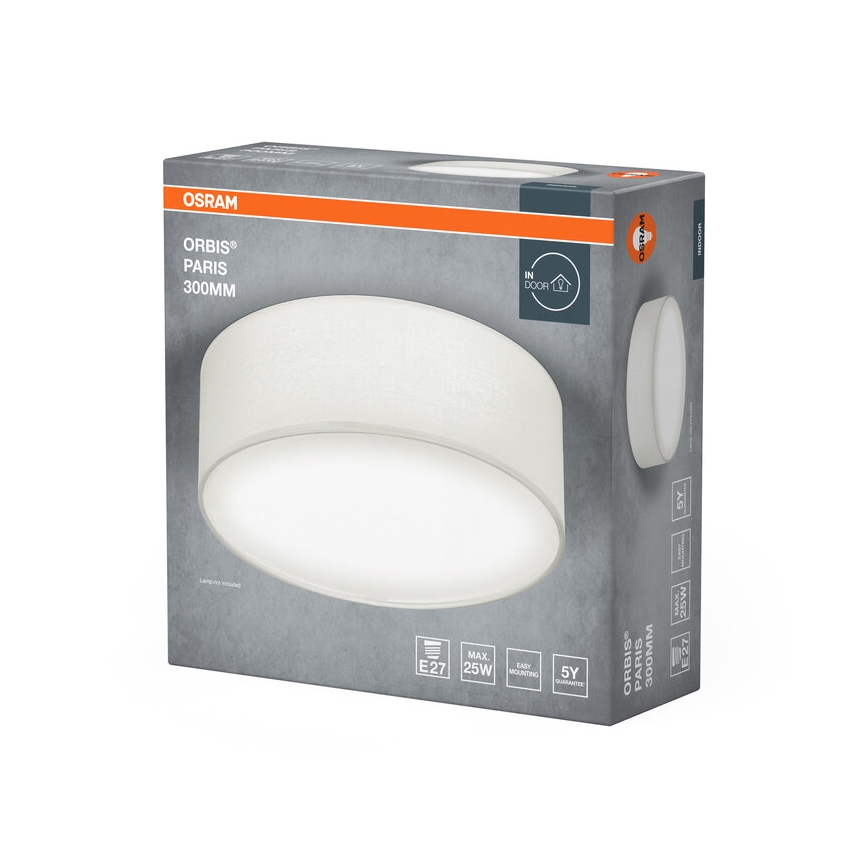 Osram - Plafonsko svetlo ORBIS PARIS 1xE27/25W/230V prečnika 30 cm belo