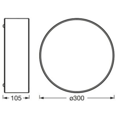 Osram - Plafonsko svetlo ORBIS PARIS 1xE27/25W/230V prečnika 30 cm belo
