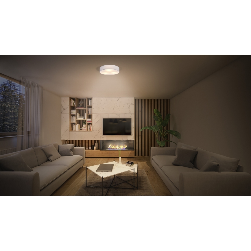 Osram - Plafonska svetiljka ORBIS PARIS 2xE27/25W/230V pr. 40 cm bela