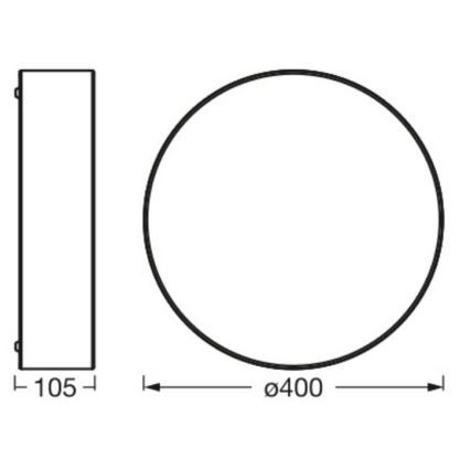 Osram - Plafonsko svetlo ORBIS PARIS 2xE27/25W/230V, prečnik 40 cm, braon