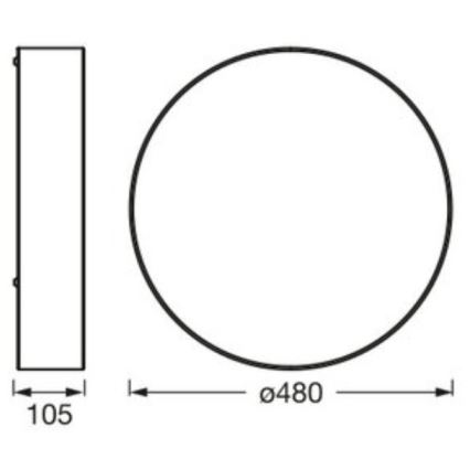 Osram - Plafonsko svetlo ORBIS PARIS 3xE27/15W/230V, prečnik 48 cm, braon