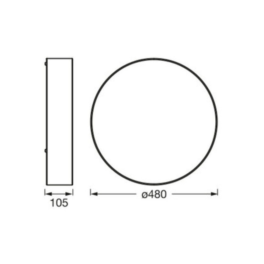 Osram - Plafonsko svetlo ORBIS PARIS 3xE27/15W/230V, prečnik 48 cm, braon