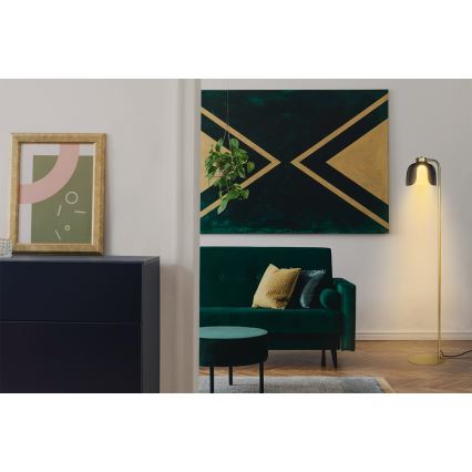 Osram - Podna lampa DECOR COROLLE 1xE27/15W/230V crna/zlatna