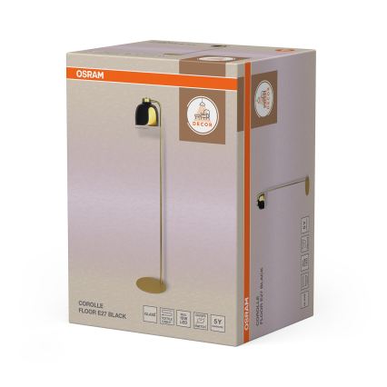 Osram - Podna lampa DECOR COROLLE 1xE27/15W/230V crna/zlatna