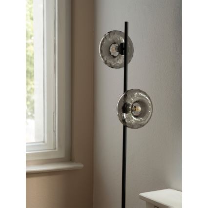 Osram - Podna lampa DECOR SMOKE 2xE14/12W/230V crna/zadimljeno-siva