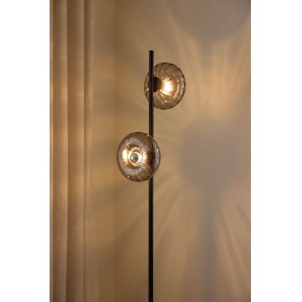 Osram - Podna lampa DECOR SMOKE 2xE14/12W/230V crna/zadimljeno-siva