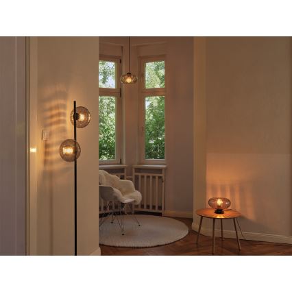 Osram - Podna lampa DECOR SMOKE 2xE14/12W/230V crna/zadimljeno-siva