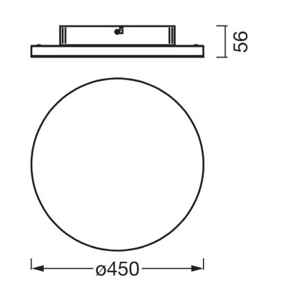 Osram - Površinski montiran LED panel PLANON LED/28W/230V 3000K prečnika 45 cm, bela