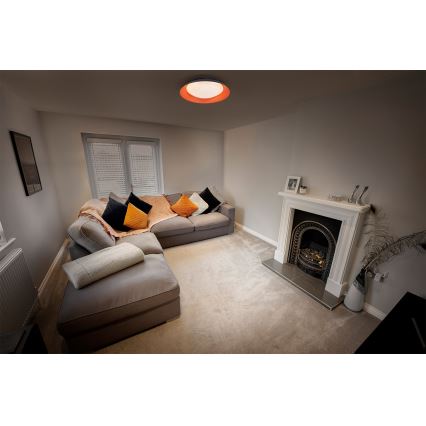 Osram - prigušiva LED plafonska svetiljka ORBIS PLATE LED/19W/230V prečnik 31 cm narandžasta/crna