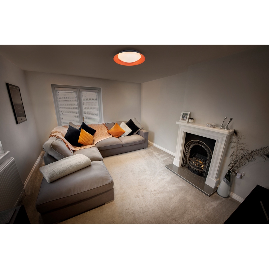 Osram - prigušiva LED plafonska svetiljka ORBIS PLATE LED/19W/230V prečnik 31 cm narandžasta/crna
