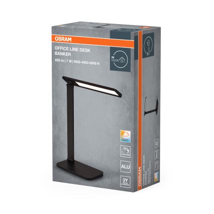 Osram - LED prigušiva stona lampa OFFICE LINE LED/7W/230V 3000/4000/6500K crna