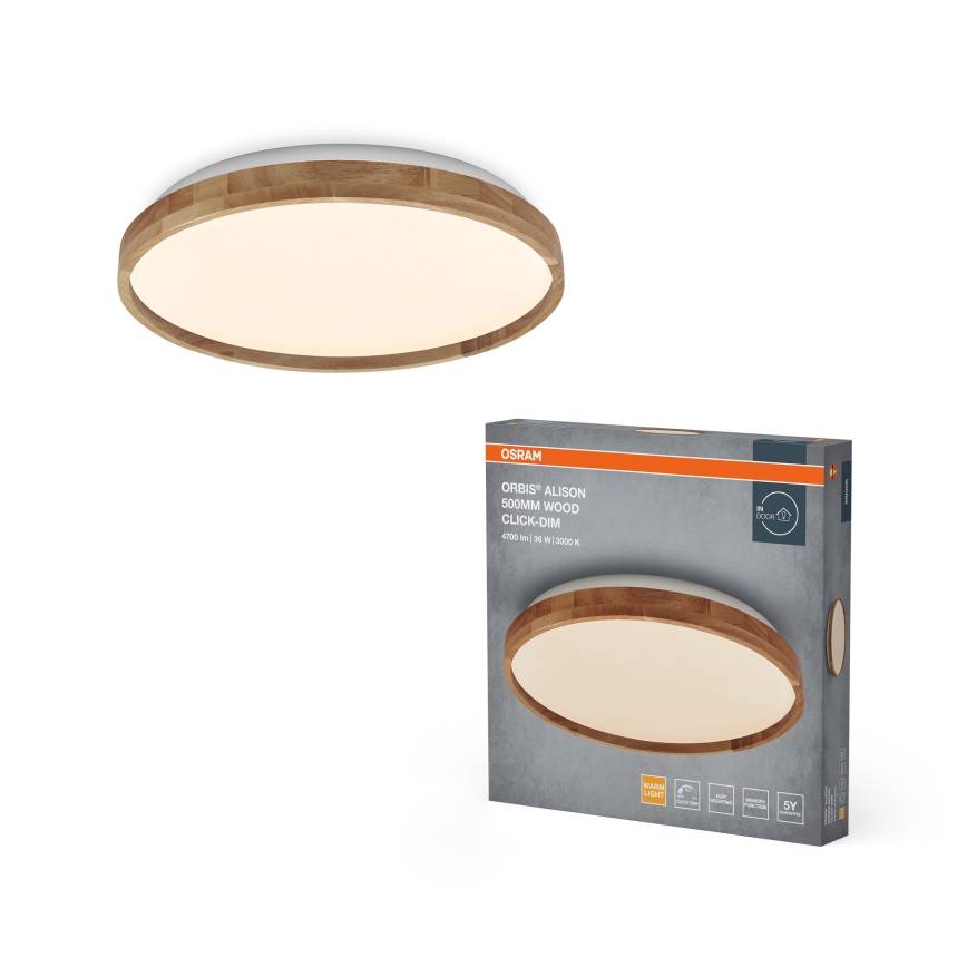 Osram - LED prigušiva plafonska svetiljka ORBIS ALISON LED/36W/230V, prečnik 50 cm, bež