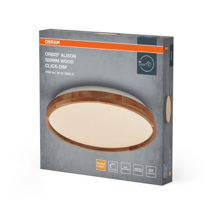 Osram - LED prigušiva plafonska svetiljka ORBIS ALISON LED/36W/230V, prečnik 50 cm, bež