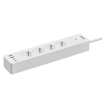 Osram - Produžni kabl SMART+ 4Z tip F + 2xUSB-A + 2xUSB-C Wi-Fi