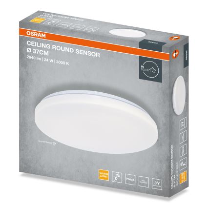 Osram - LED plafonsko svetlo sa senzorom sumraka ROUND LED/24W/230V, prečnik 37 cm