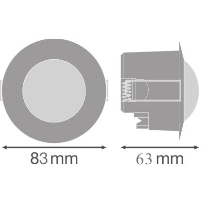 Osram - Senzor pokreta za spušteni plafon 360° FLUSH 230V, beo