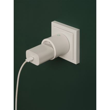 Osram - SET 2x pametna SCHUKO utičnica SMART+ MATTER 2300W/230V/10A Wi-Fi bela