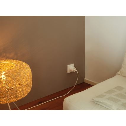 Osram - SET 2x pametna SCHUKO utičnica SMART+ MATTER 2300W/230V/10A Wi-Fi bela