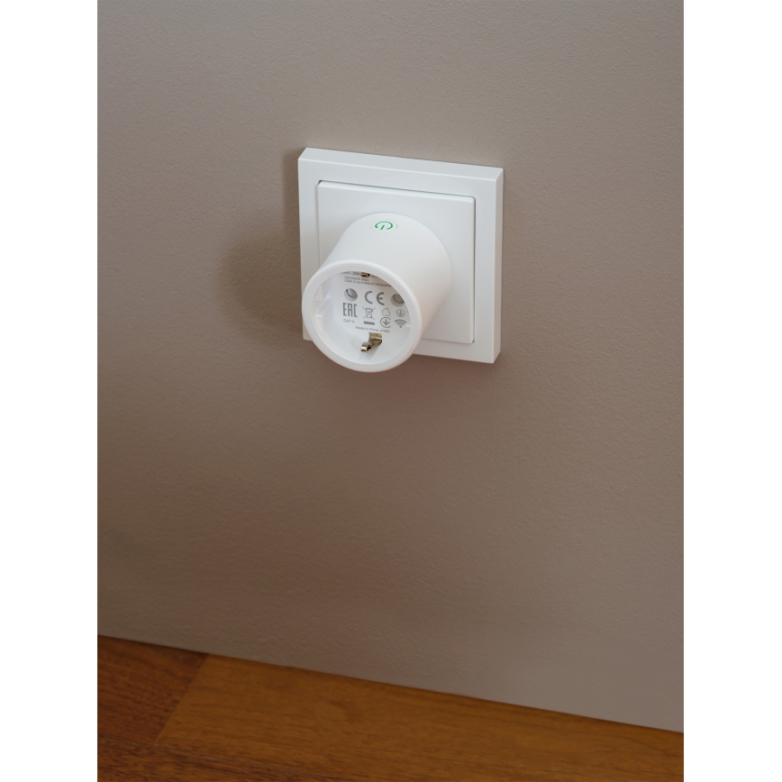 Osram - SET 2x pametna SCHUKO utičnica SMART+ MATTER 2300W/230V/10A Wi-Fi bela