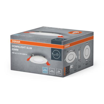 Osram - SLIM ugradna LED svetiljka 4,5W/230V 6500K