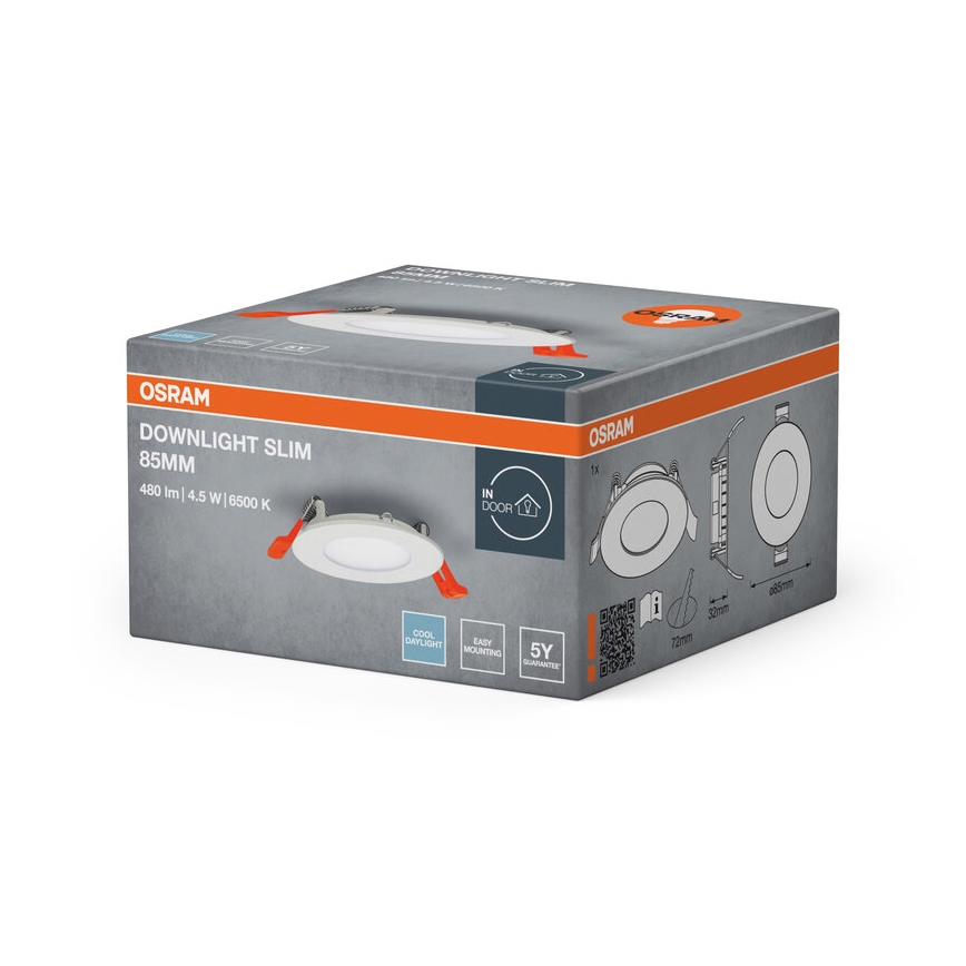 Osram - SLIM ugradna LED svetiljka 4,5W/230V 6500K