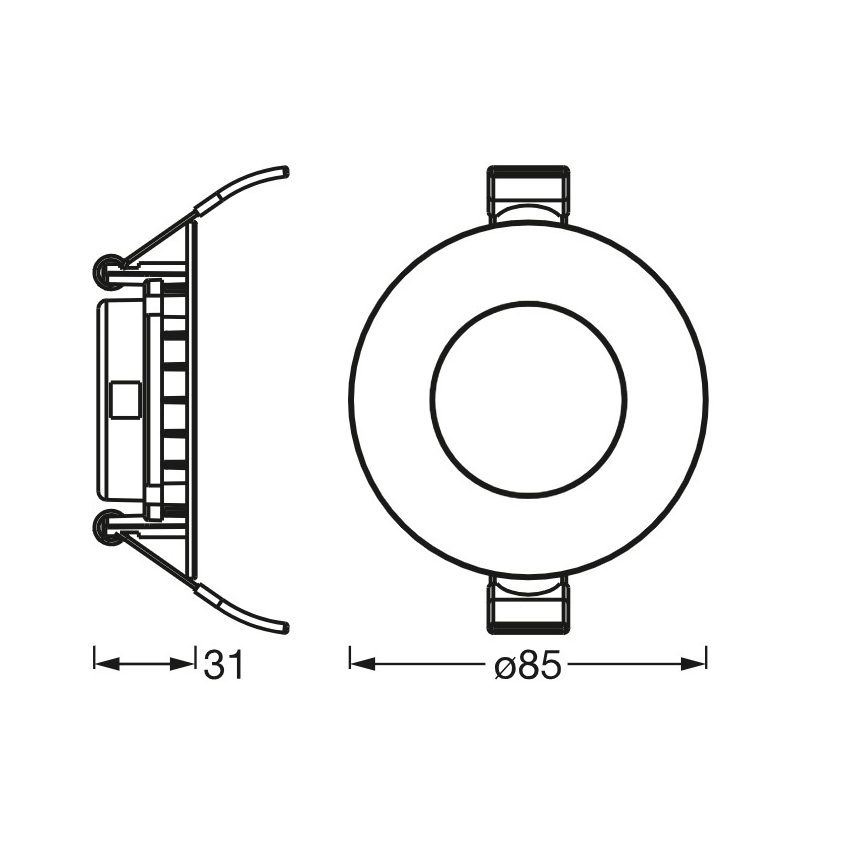 Osram - SLIM ugradna LED svetiljka 4,5W/230V 6500K
