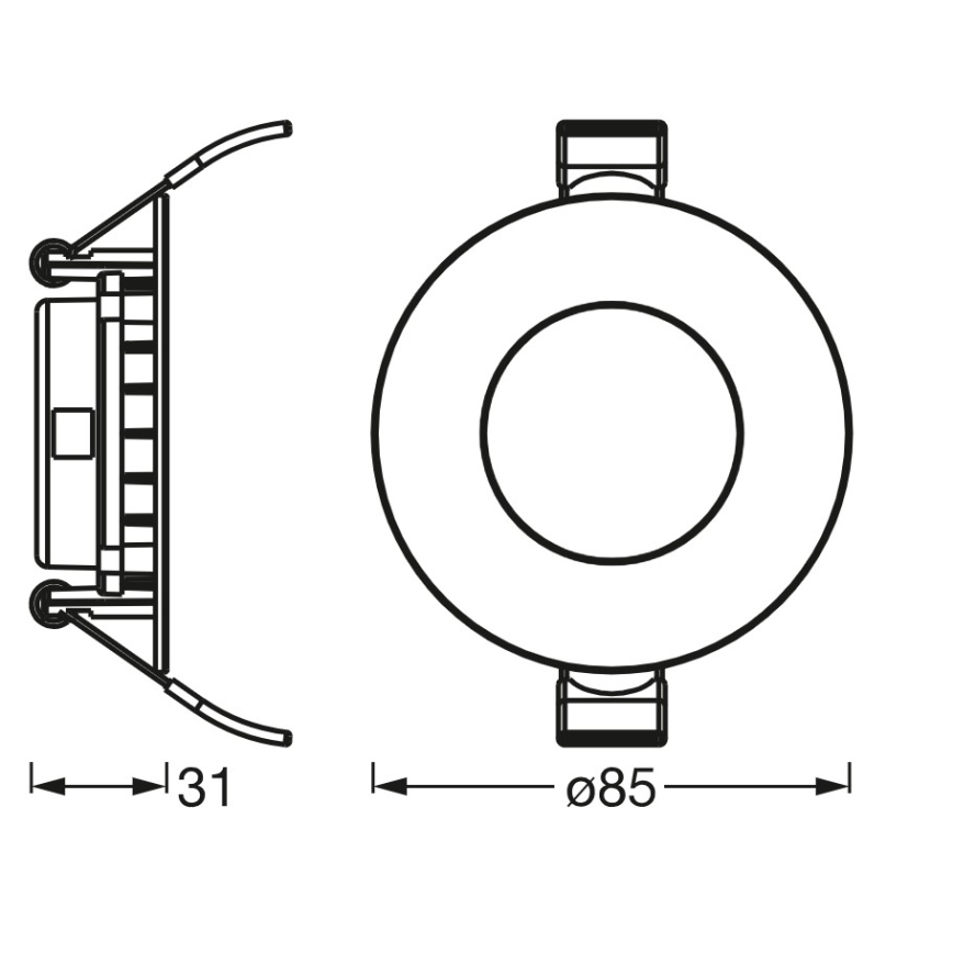 Osram - SLIM ugradno plafonsko svetlo LED/4,5W/230V 3000K