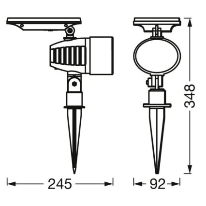 Osram - LED RGBW prigušiva solarna lampa SMART+ SOLAR LED/0,6W/3,7V 2000 mAh 3000-6500K IP44