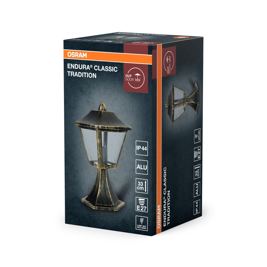 Osram - Spoljašnja lampa TRADITION 1xE27/60W/230V IP44 patina/zlatna