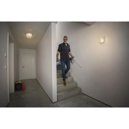Osram - Spoljašnje zidno svetlo BULKHEAD 1xE27/10W/230V IP54 belo