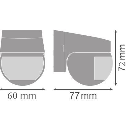 Osram - Spoljni infracrveni senzor pokreta 230 V, IP44, crne boje