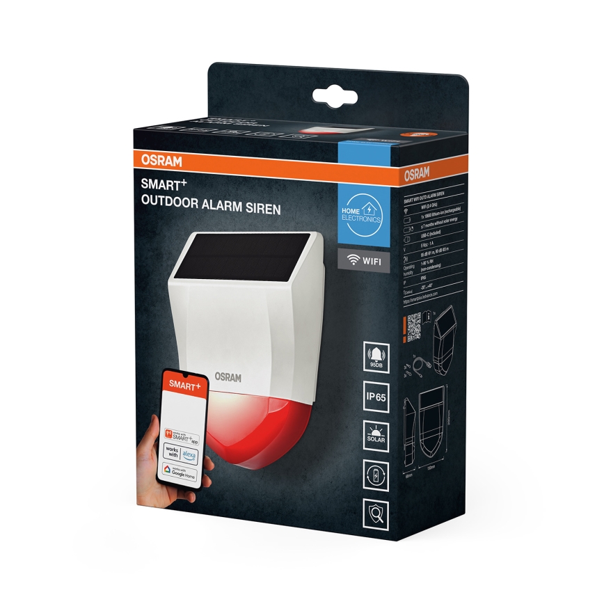 Osram - Spoljni solarni alarm SMART+ 5V IP65 Wi-Fi