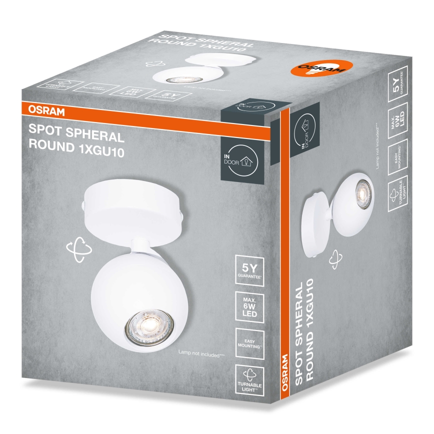 Osram - Spot svetiljka SPOT SPHERAL 1xGU10/6W/230V bela