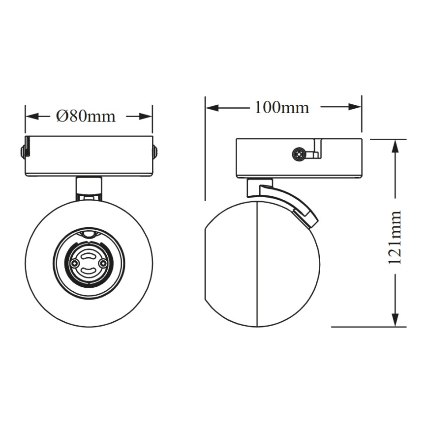 Osram - Spot svetiljka SPOT SPHERAL 1xGU10/6W/230V crna