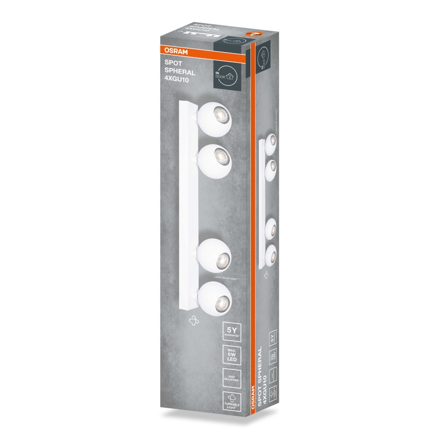 Osram - Spot svetiljka SPOT SPHERAL 4xGU10/6W/230V bela