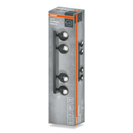 Osram - Spot svetiljka SPOT SPHERAL 4xGU10/6W/230V crna