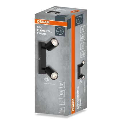 Osram - Spot svetlo ELEMENTAL 2xGU10/6W/230V