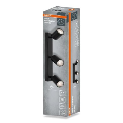 Osram - Spot svetlo ELEMENTAL 3xGU10/6W/230V