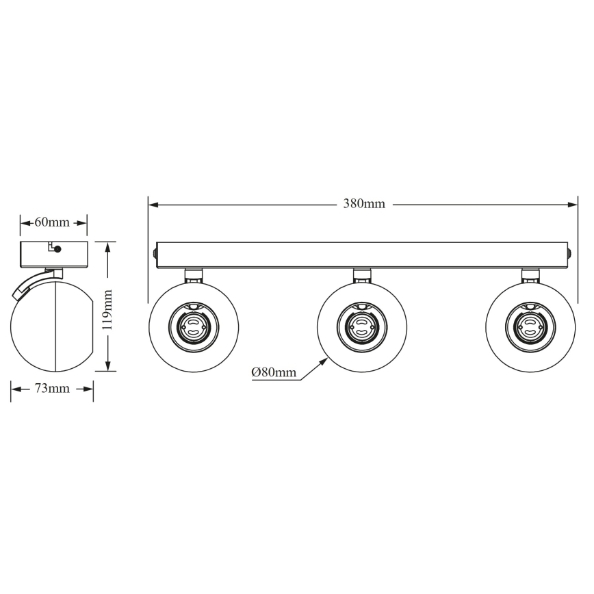 Osram - Spot svetlo SPOT SPHERAL 3xGU10/6W/230V belo