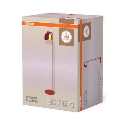 Osram - Stojeća lampa DECOR COROLLE 1xE27/15W/230V crvena