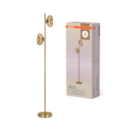 Osram - Stojeća lampa GOLD GLASS 2xE14/12W/230V zlatna/dimljeno-bež