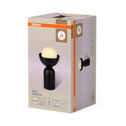 Osram - Stona lampa DECOR BOWL 1xE14/25W/230V crna