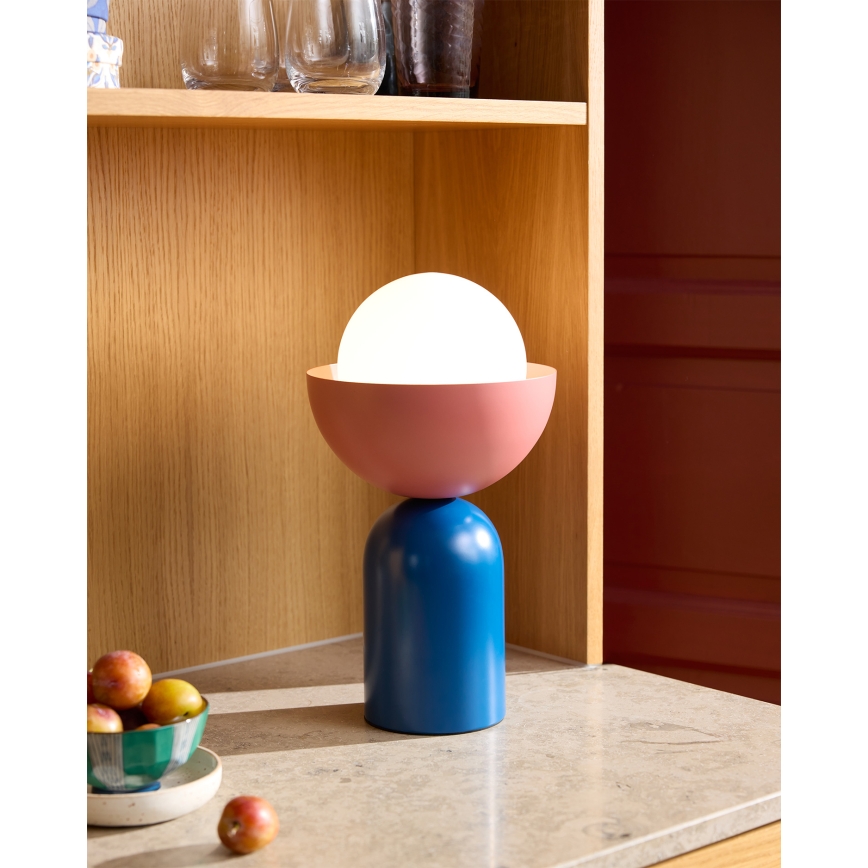 Osram - Stona lampa DECOR BOWL 1xE14/25W/230V plava/ružičasta