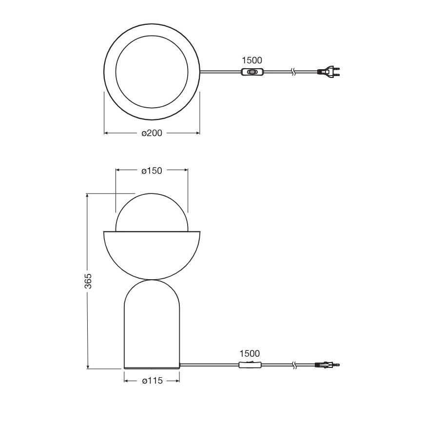 Osram - Stona lampa DECOR BOWL 1xE14/25W/230V plava/ružičasta