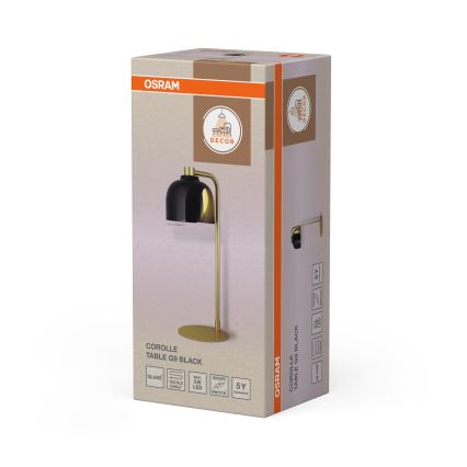 Osram - Stona lampa DECOR COROLLE 1xG9/20W/230V crna/zlatna