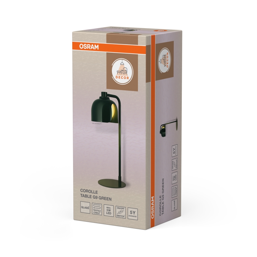 Osram - Stona lampa DECOR COROLLE 1xG9/20W/230V zelena