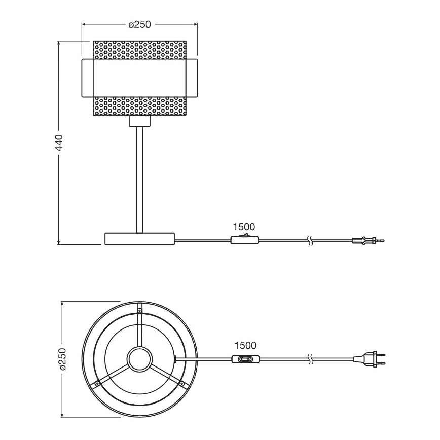 Osram - Stona lampa DECOR HORNET 1xE27/10W/230V crna/zlatna