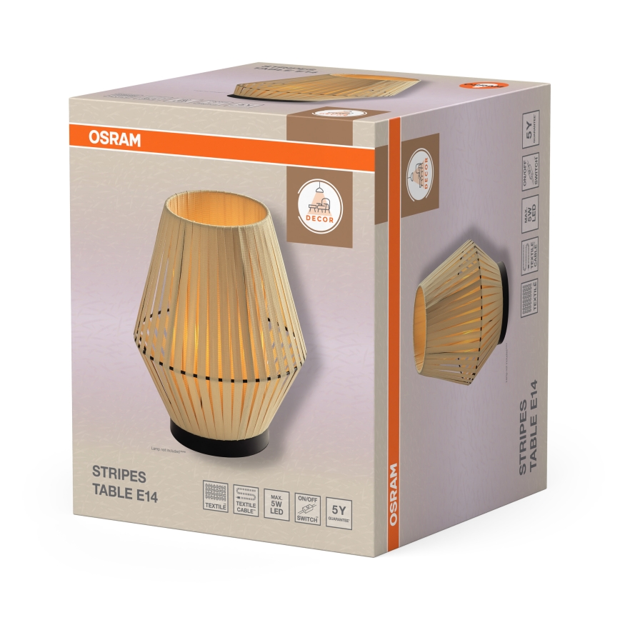 Osram - Stona lampa DECOR STRIPES 1xE14/5W/230V bež