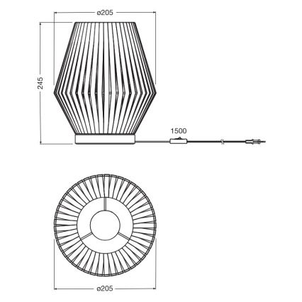 Osram - Stona lampa DECOR STRIPES 1xE14/5W/230V bež