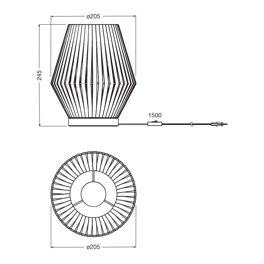 Osram - Stona lampa DECOR STRIPES 1xE14/5W/230V bež